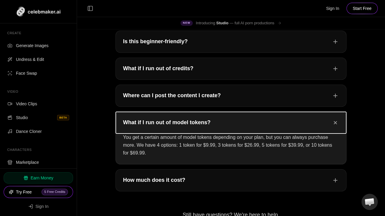 CelebMakerAI screenshot