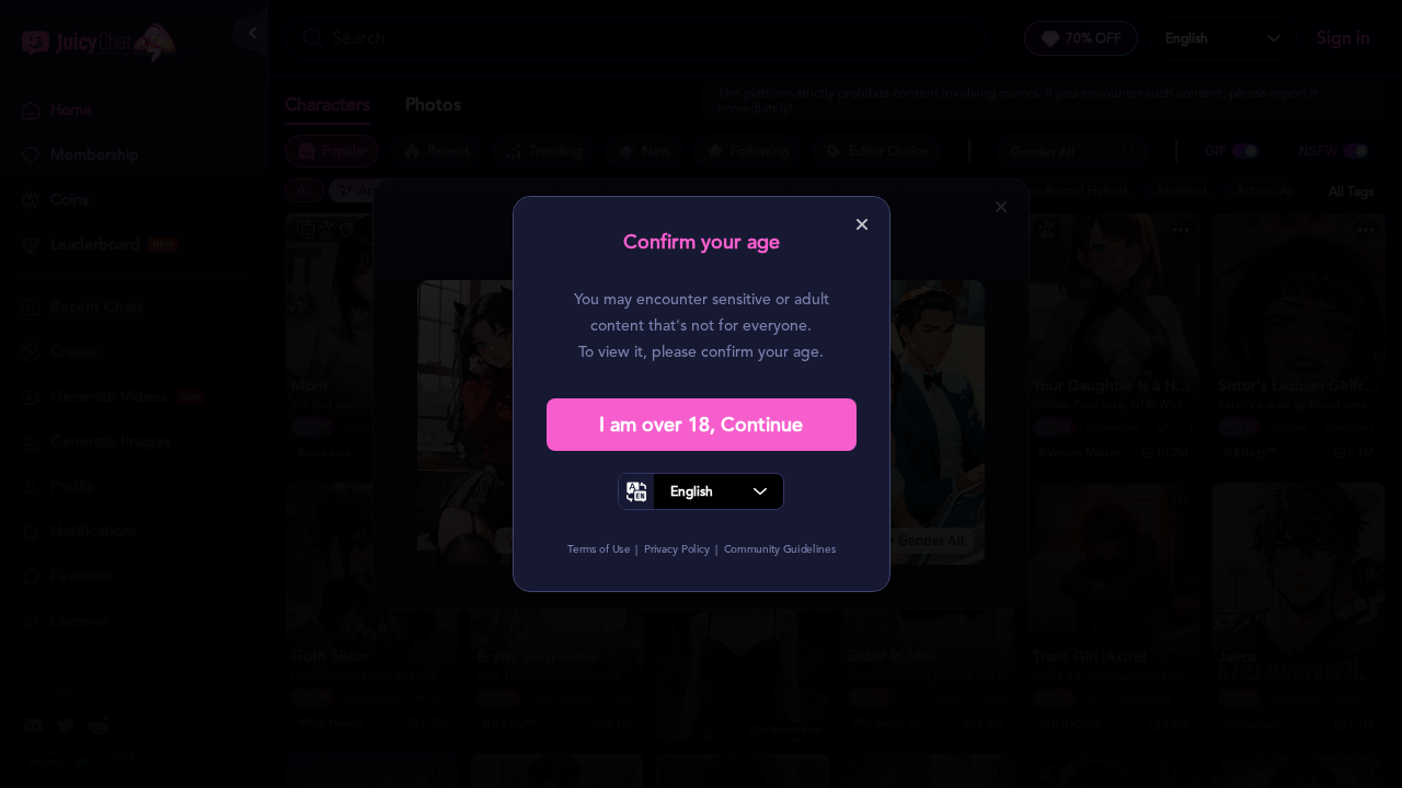 JuicyChat AI screenshot