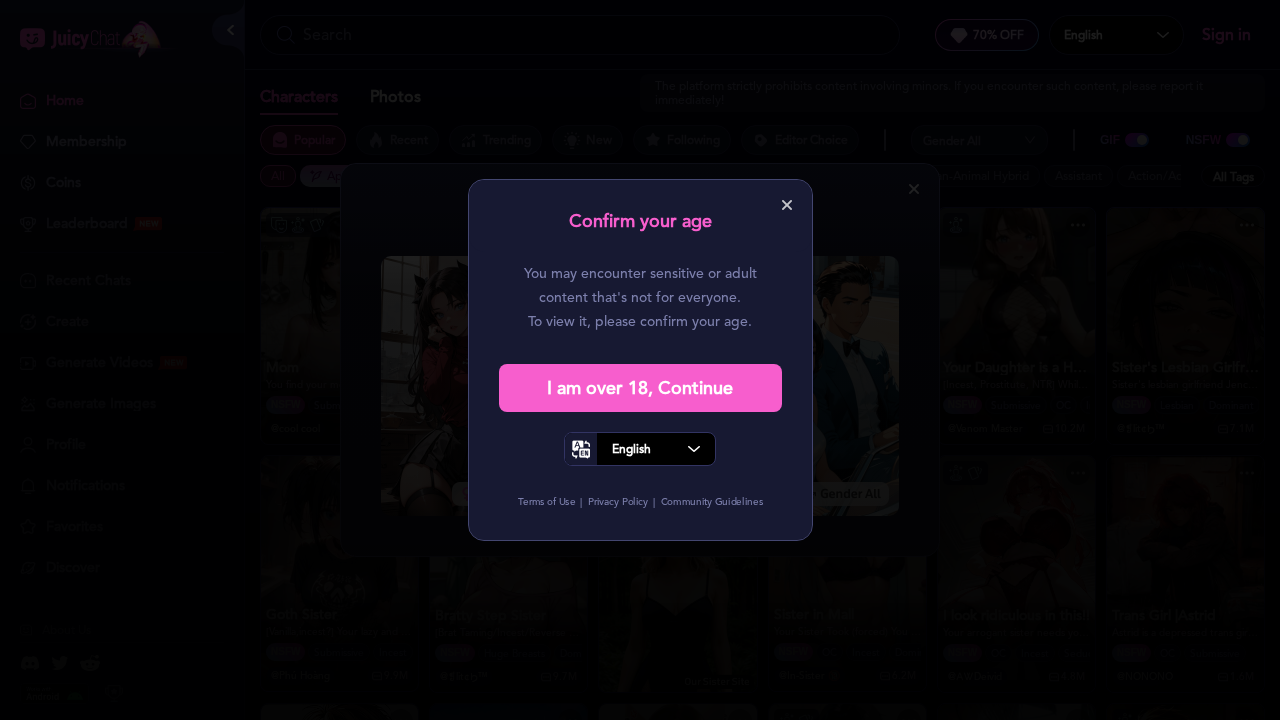 JuicyChat AI screenshot