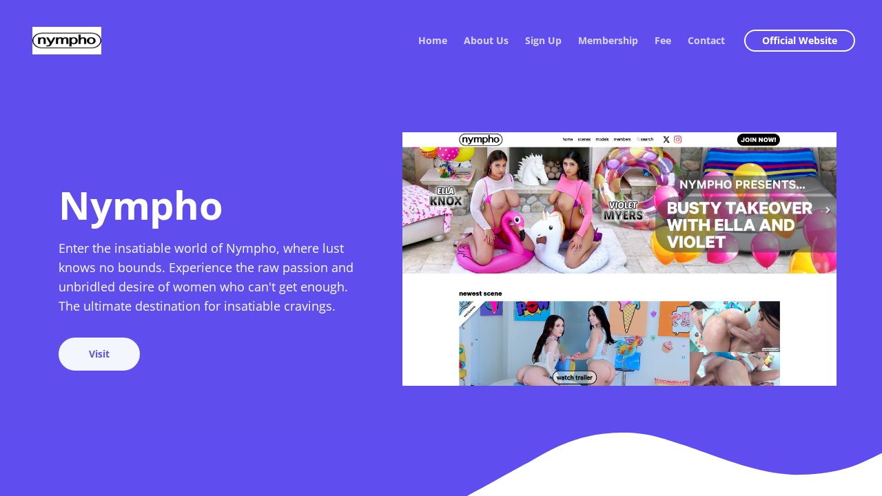 Nympho.com screenshot