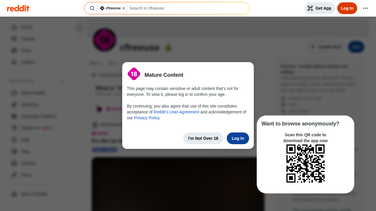 Reddit FreeUse screenshot