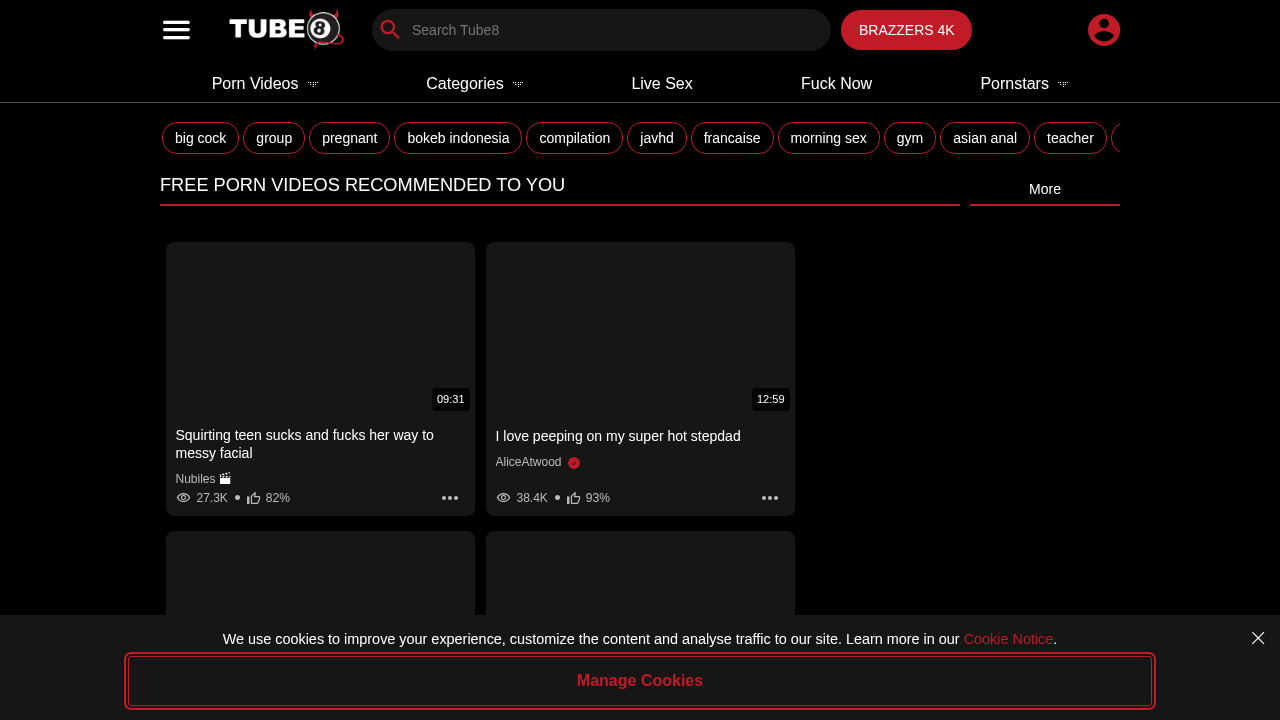 Tube8 screenshot