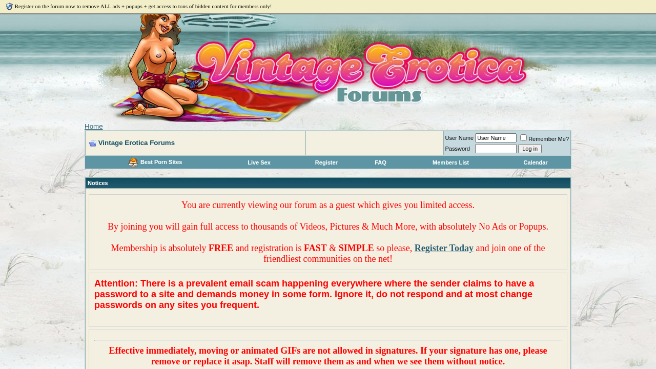Vintage Erotica Forums screenshot