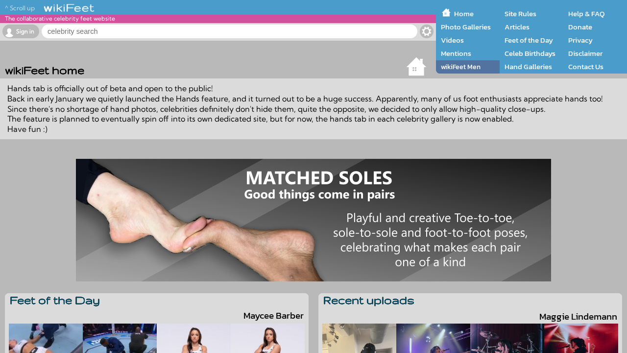 wikiFeet screenshot